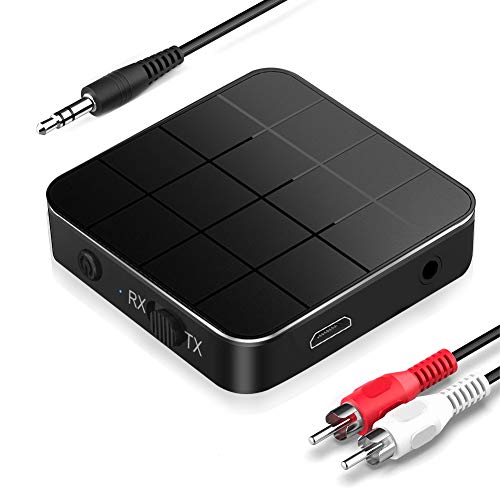 Oacvien Adaptador Bluetooth 5.0 Receptor Transmisor Bluetooth 2 en 1 Adaptador Audio Bluetooth RCA & 3.5mm AUX, Audio HD Baja Latencia Audio Estéreo para TV, PC, Cascos, Portátil Auriculares Oacvien Adaptador Bluetooth 5.0 Receptor Transmisor Bluetooth 2 en 1 Adaptador Audio Bluetooth RCA & 3.5mm AUX, Audio HD Baja Latencia Audio Estéreo para TV, PC, Cascos, Portátil Auriculares