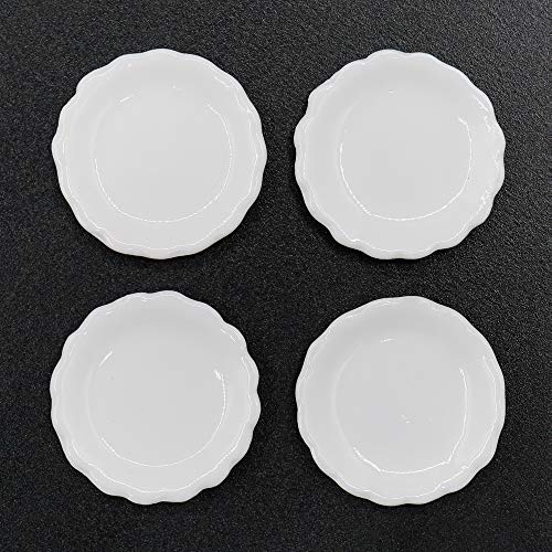 Odoria 1/12 Miniatura 4PZ Platos Porcelana Blanco Cocina Accesorio para Casa de Muñecas Odoria 1/12 Miniatura 4PZ Platos Porcelana Blanco Cocina Accesorio para Casa de Muñecas