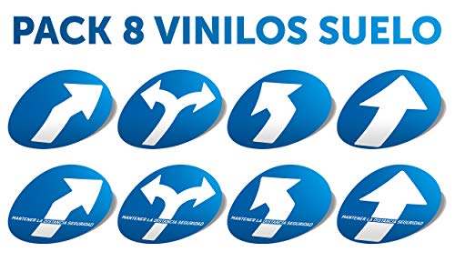 Oedim Pack 8 Vinilos Señalización y Mantener Distancia de Seguridad de 30cm | Vinilo monomérico + Laminado Suelo Antideslizante | Resistentes Oedim Pack 8 Vinilos Señalización y Mantener Distancia de Seguridad de 30cm | Vinilo monomérico + Laminado Suelo Antideslizante | Resistentes