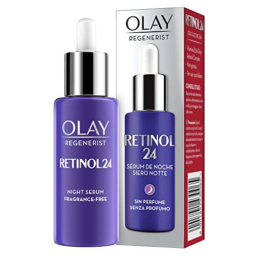 Olay Retinol 24 Sérum de noche, Sérum retinol sin fragancia para una piel suave y radiante, 40 ml