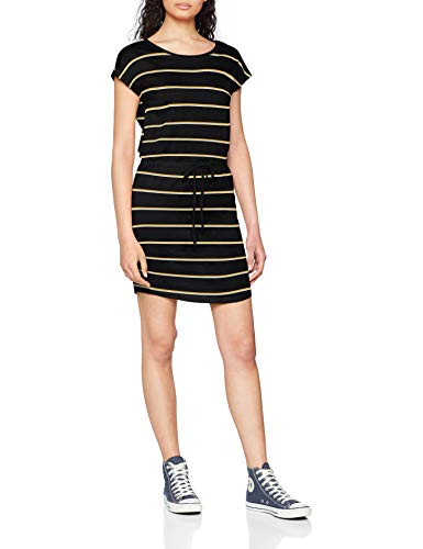 Only Onlmay S/s Dress Noos Vestido, Multicolor (Black Stripes: Double Yolk Yellow/Cl. Dancer), 38 (Talla del Fabricante: Small) para Mujer