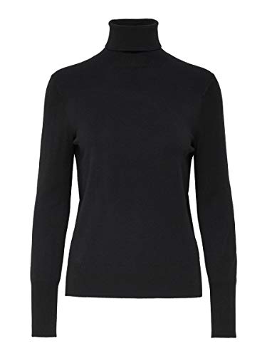 Only Onlvenice L/s Rollneck Pullover Knt Noos Camiseta Cuello Alto, Negro (Black Black), X-Large para Mujer