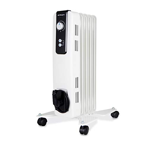 Orbegozo RH Radiador de Aceite, 1000W de Potencia, 5 Elementos y diseño en Color Blanco, s, Negro, 1000 W Orbegozo RH Radiador de Aceite, 1000W de Potencia, 5 Elementos y diseño en Color Blanco, s, Negro, 1000 W