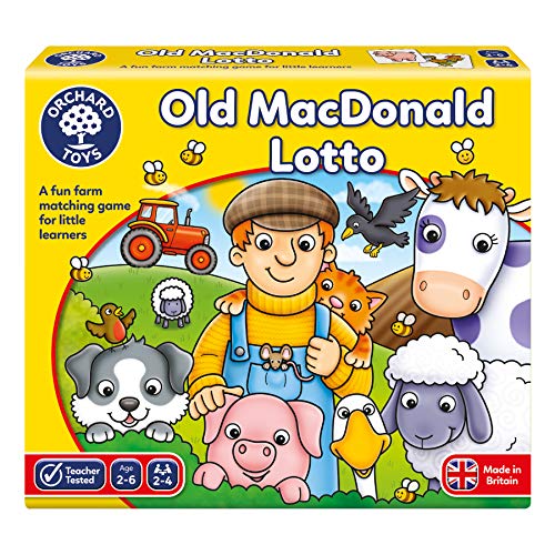 Orchad Toys 71 Old Macdonald Lotto - Juego de lotería para niños con Cartas de Animales (Importado de Reino Unido)