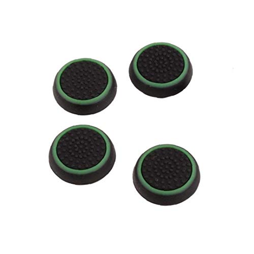 Palillo del pulgar de la palanca de mando apretones Caps cubierta de la protección del regulador del juego de silicona Compatible con PS3 PS4 Xbox 360 Xbox One Negro Verde 4 Juegos PcsVideo