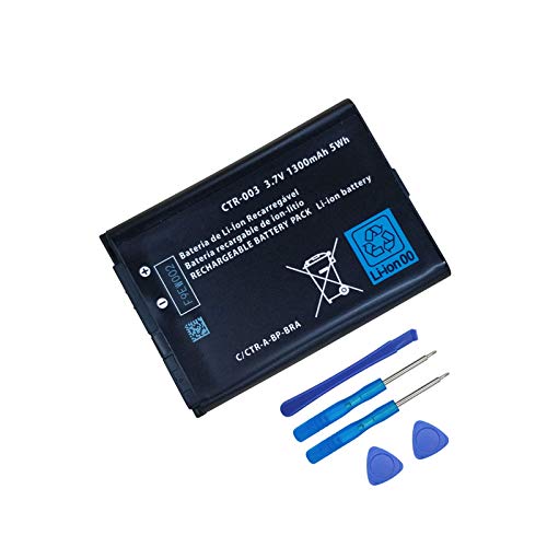 para Nintendo 3DS Game Console Ersatzakku CTR-003 1300mAh 3.7V + Herramientas para Nintendo 3DS Game Console Ersatzakku CTR-003 1300mAh 3.7V + Herramientas