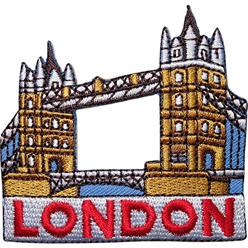 Parche bordado para planchar o coser en la ropa, diseño del puente de la Torre de Londres