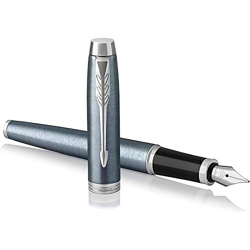 PARKER IM, pluma estilográfica de color gris azulado claro, con plumín fino y recambio de tinta azul (1931648) PARKER IM, pluma estilográfica de color gris azulado claro, con plumín fino y recambio de tinta azul (1931648)