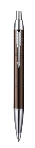 Parker IM Premium - Bolígrafo de bola de punta media cromado con caja, color marrón metálico