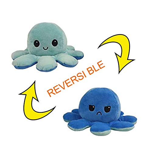 Peluche de Pulpo Reversible,Bonitos Juguetes de Peluche muñeco Vibrante de Doble Cara el Pulpo Reversible Original de Felpa Bonitos Juguetes de Peluche para Niños Regalo De San Valentin para El (006)