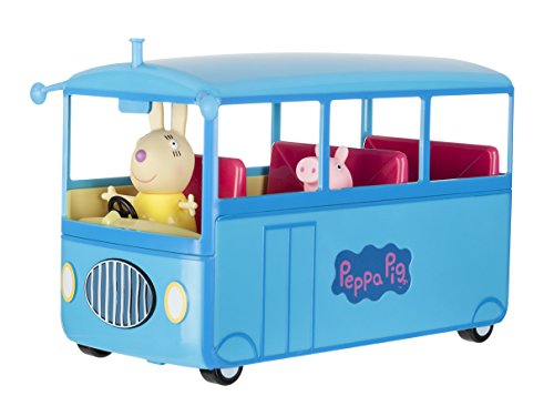 Peppa Pig Autobús del Cole, Color Azul, (Bandai 92637)