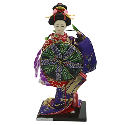 perfeclan Muñeca de Geisha de Kimono Japonés Vintage Decoración Casa Artesanía Artes Decorativas