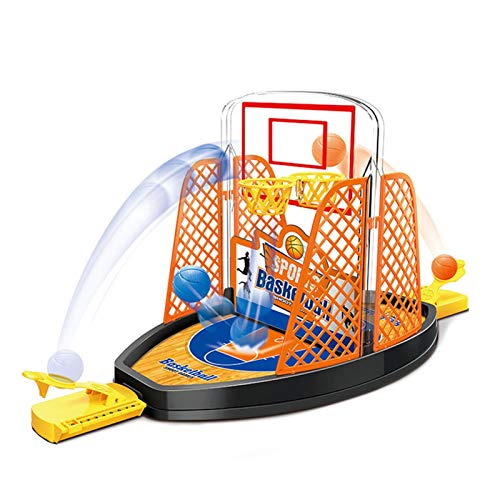 PETUFUN Tabletop Mini Basket - Juego de tiro a baloncesto - Juguete divertido para disparar con los dedos de 2 lados