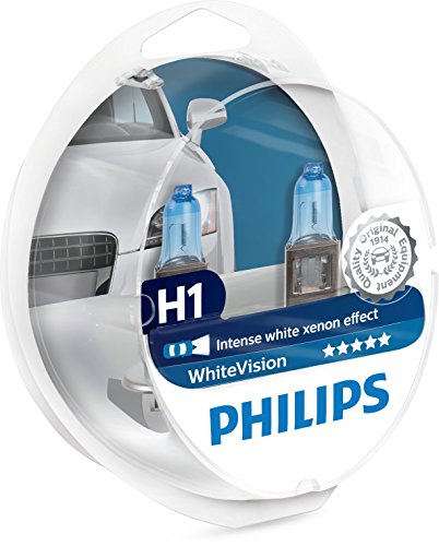 Philips WhiteVision Xenon Effect H1, lámpara de faro 12258WHVSM, paquete doble