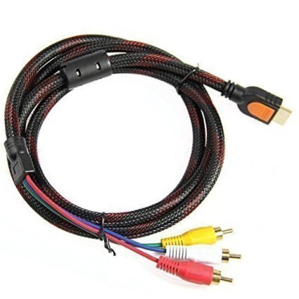 Phoebe168 - Cable adaptador de 1,5 m HDMI macho a salida AV 3RCA para HDTV/DVD y proyectores (No es compatible con Xbox 360/PS3/PC/portátil/ DVD a HDTV directamente)