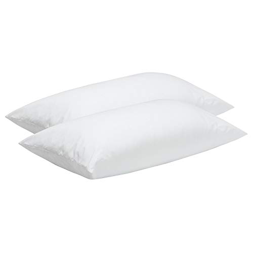 Pikolin Home Pack de 2 Almohadas de Fibra antiácaros de firmeza Media y Alta con Funda extraíble Transpirable, Recomendada para Dormir de Lado o Boca Arriba, Blanco, 70 x 40 cm, 2