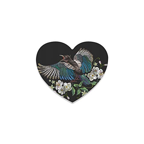 Posavasos para coche, diseño de urracas, pájaros, pájaros, personalizados, con forma de corazón, para decoración de apartamento, cocina, sala de bar, decoración Posavasos para coche, diseño de urracas, pájaros, pájaros, personalizados, con forma de corazón, para decoración de apartamento, cocina, sala de bar, decoración