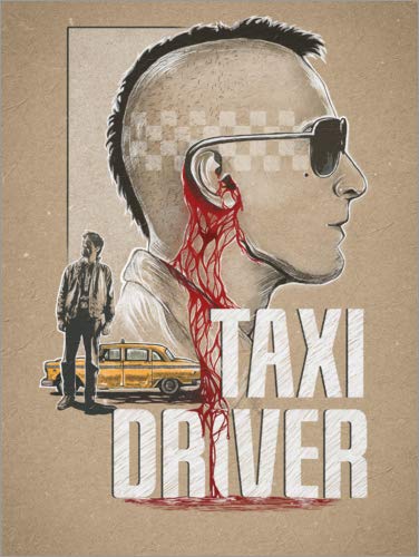 Posterlounge Cuadro de Aluminio 30 x 40 cm: Taxi Driver de The Usher Designs
