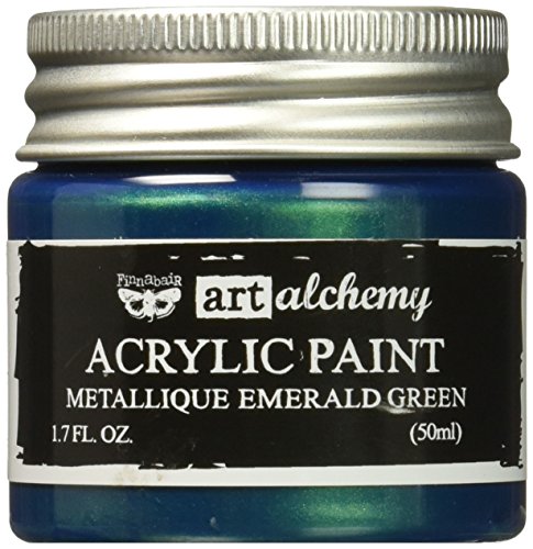 Prima Marketing Pintura Finnabair Art Alchemy de acrílico, 50 ml líquidos, de Color Verde Esmeralda metálico