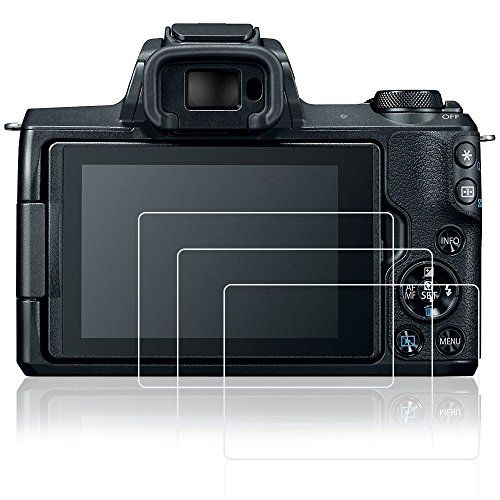 Protectores de pantalla compatibles con Canon EOS M50, AFUNTA 3 piezas de vidrio templado antiarañazos para cámara digital DSLR Protectores de pantalla compatibles con Canon EOS M50, AFUNTA 3 piezas de vidrio templado antiarañazos para cámara digital DSLR