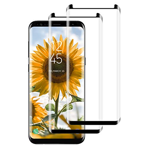 PUUDUU Protector de Pantalla para Samsung Galaxy S8 Plus, Cristal Templado para Samsung Galaxy S8 Plus, Vidrio Templado, 3D Cobertura Completa, Sin Burbujas, Anti-Rasguños - [2 Piezas]