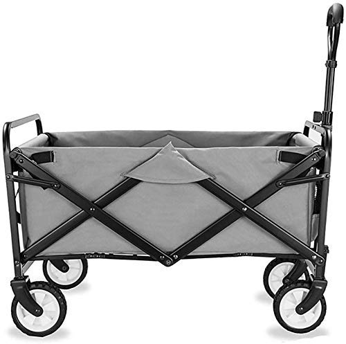 QIDOFAN carretilla Multifunción portátil carretillas de mano, carro plegable, capacidad de 60Kg, portátil carro de jardín con 4 ruedas y frenos de acero, carretilla, carro de tracción plegable Transpo QIDOFAN carretilla Multifunción portátil carretillas de mano, carro plegable, capacidad de 60Kg, portátil carro de jardín con 4 ruedas y frenos de acero, carretilla, carro de tracción plegable Transpo