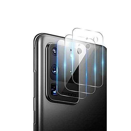 QULLOO Cámara Trasera Lente para Samsung Galaxy S20 Ultra, Protector Cámara [Alta definición] Cristal Templado para Samsung Galaxy S20 Ultra 5G Smartphone - 3 Piezas