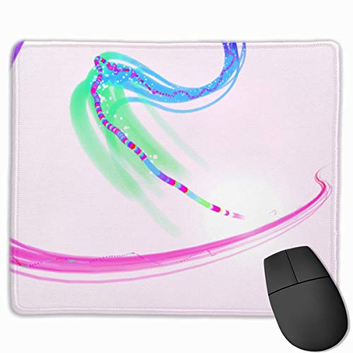 Rainbow Purple Spectrum Lines Diseños personalizados antideslizantes Alfombrilla de ratón para juegos Alfombrilla de ratón rectangular de tela negra Alfombrilla de goma natural para ratón con bordes c
