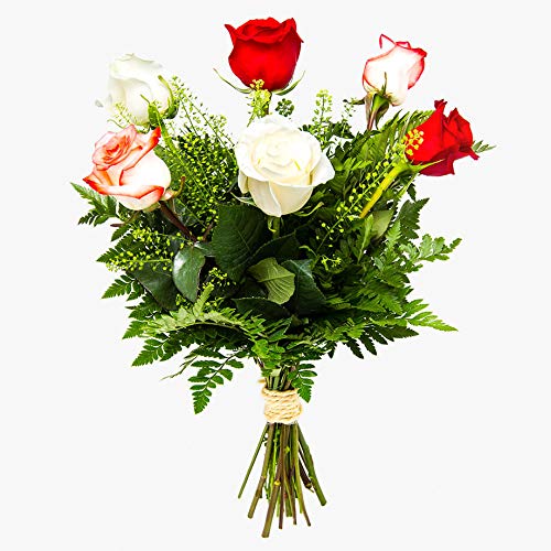 Ramo de 6 rosas flores naturales a domicilio Nueva Orleans - Flores frescas - Envío a domicilio 24h GRATIS - Tarjeta dedicatoria incluida - Caja especial para ramos de flores naturales Ramo de 6 rosas flores naturales a domicilio Nueva Orleans - Flores frescas - Envío a domicilio 24h GRATIS - Tarjeta dedicatoria incluida - Caja especial para ramos de flores naturales