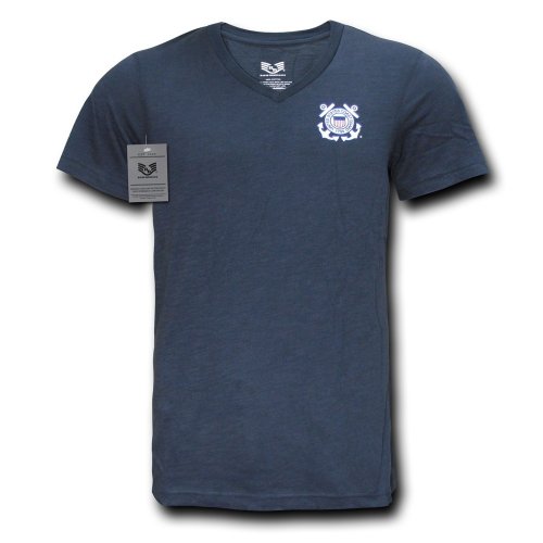 Rapiddominance Guardacostas Militar Camiseta de Cuello, Hombre, Azul Marino