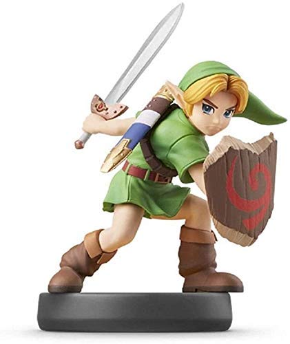 Realista y divertido Legenda de la estatua de juguete de Zelda Amiibo: ¡Estatuilla de enlace joven!Leyenda de Zelda Figura de acción Juego Marca maestra Figura de colección de la respiración del Wild