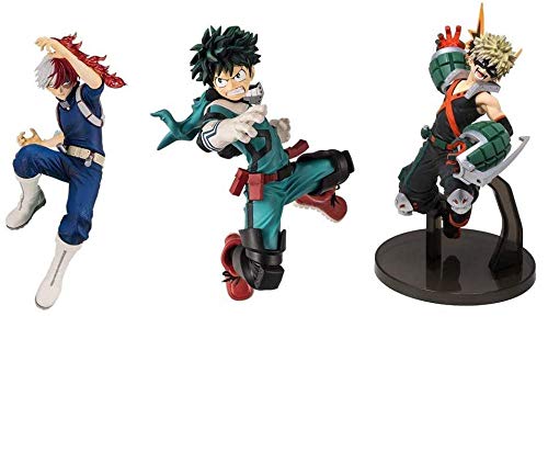 Regalo de cumpleaños My Hero Academia The Amazing Heroes Vol.1 Izuku Midoriya Figura Vol.2 Shoto Todoroki Figura Vol.3 Katsuki Bakugo Figura Juego de 3 juguetes de altura 15CM (5.9 pulgadas) LIJ432