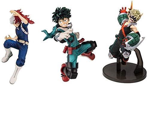 Regalo de cumpleaños My Hero Academia The Amazing Heroes Vol.1 Izuku Midoriya Figura Vol.2 Shoto Todoroki Figura Vol.3 Katsuki Bakugo Figura Juego de 3 juguetes de altura 15CM (5.9 pulgadas) LIJ432