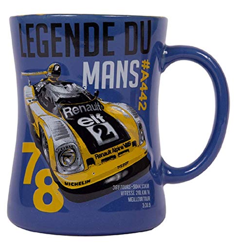 Renault Sport – Taza de diseño curvo de 50 cl, porcelana, modelo de Legende Renault A442-24h du Mans – Para coleccionar