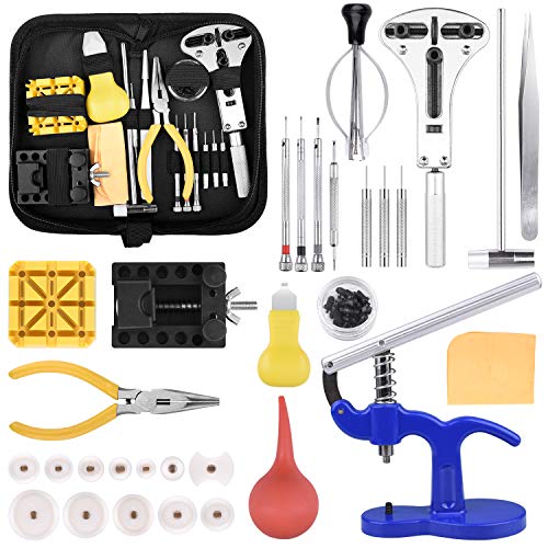 Reparación de Relojes Profesional de Herramientas Reloj Barra de Resorte Profesionales Kits Juego de Herramientas Relojero de Pasador de Enlace de Banda de Reloj con Estuche Reparación de Relojes Profesional de Herramientas Reloj Barra de Resorte Profesionales Kits Juego de Herramientas Relojero de Pasador de Enlace de Banda de Reloj con Estuche