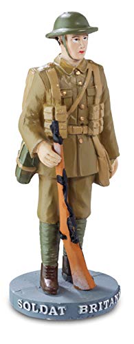 Reproduction - Estatua de soldado británico 1914 de 1918, colores 11/3,8/3,8 cm