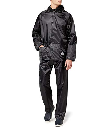 Result Heavyweight Waterproof Jacket & Trouser Set Impermeable, Negro (Black), Small para Hombre