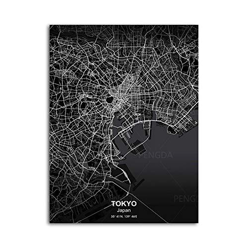 Rompecabezas De Madera 1000 Piezas - Tokyo Japón Ciudad Mapa Patrón Puzzle, para Adultos Y Niños, Adolescentes Adultos Cerebro Prueba Alivio Desafío Juguetes Difíciles,300Pcs