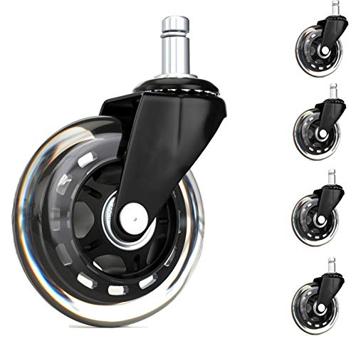 Ruedas para Silla Oficina Ruedas para Muebles Ruedas de Repuesto 5 Piezas Caster Silencioso Tallo de 11mm Ruedas para Silla Oficina Ruedas para Muebles Ruedas de Repuesto 5 Piezas Caster Silencioso Tallo de 11mm