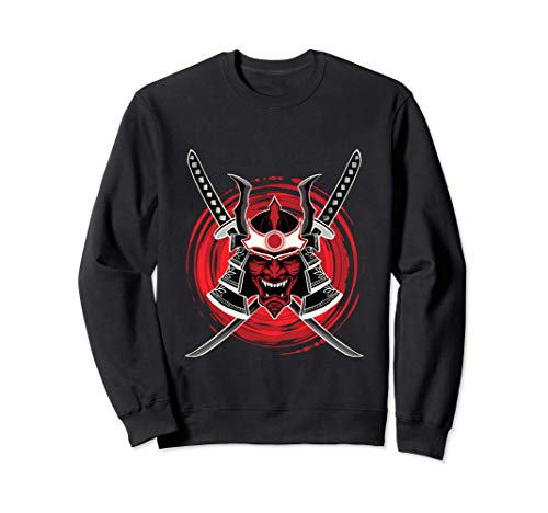 Samurai Guerrero Máscara Japonesa Bushido Samurai Sudadera