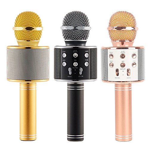 Shalleen 1 micrófono inalámbrico WS-858 para karaoke de mano, reproductor de KTV, altavoz Bluetooth