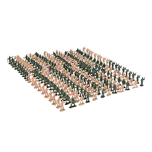 sharprepublic 360pcs 1/72 Figura de Acción de Soldados Plástico en Miniatura Modelo para Escena de Arena