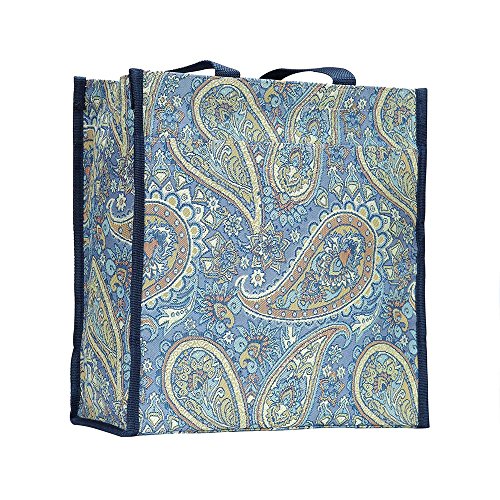 Signare Tapiz bolsas reutilizables bolsa compra tote bag con diseño de patrón de moda (Paisley)