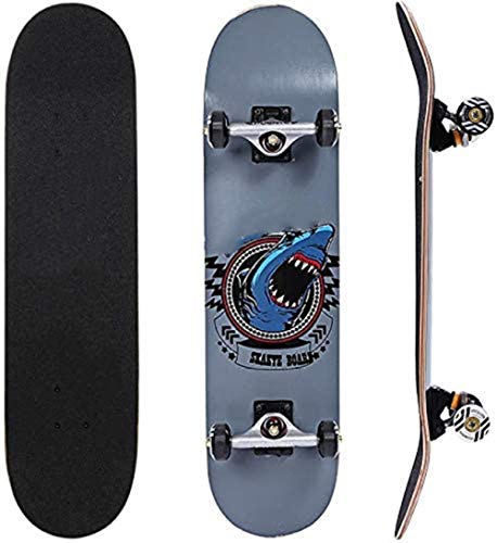 Skateboard Completo Grande de 79 x 20 cm, Cubierta de Arce Duro ABEC-9 de 8 Capas, con Ruedas de PU y monopatín de Crucero cóncavo, Apto para Adultos, Adolescentes Principiantes-Segundo Skateboard Completo Grande de 79 x 20 cm, Cubierta de Arce Duro ABEC-9 de 8 Capas, con Ruedas de PU y monopatín de Crucero cóncavo, Apto para Adultos, Adolescentes Principiantes-Segundo