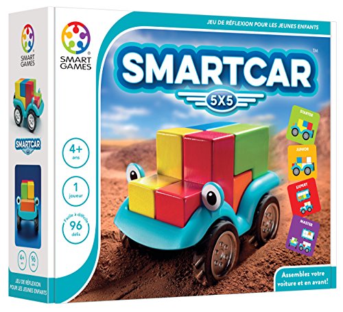 SmartGames SmartCar 5 x 5 Preescolar Niño/niña - Juegos educativos (Multicolor, Preescolar, Niño/niña, 4 año(s), 9 año(s), 96 Pieza(s))