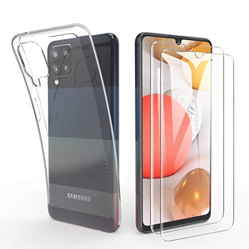 SMYTU Funda para Samsung Galaxy A42,Transparente Carcasa Ultra-Delgado Silicona Suave TPU Gel Bumper Protectora Case Cover para Samsung Galaxy A42 5G-Transparente