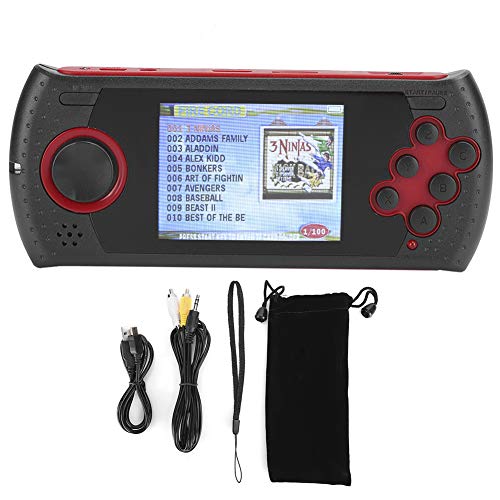 Socobeta Gamepad Mini 1GB Memory 100 IN 1 Game Controller Handheld con 2.8 Pulgadas de Pantalla a Color(Red)