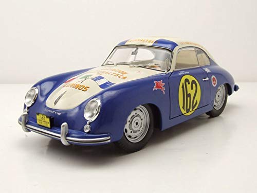 Solido 421185720 Porsche 356 pre-A #162, Panamericana 1953, Conductor: M.Lippmann, Modelo de Coche, Zinc Fundido a presión, Escala 1:18, Color Azul.