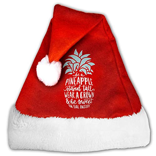 Sombrero de Papá Noel unisex con diseño de unicornio helado, cómodo, rojo y blanco de felpa, para fiesta de Navidad