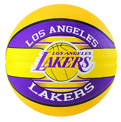 Spalding NBA Team L.A. Lakers 83-510Z Balón de Baloncesto, Multicolor, 7